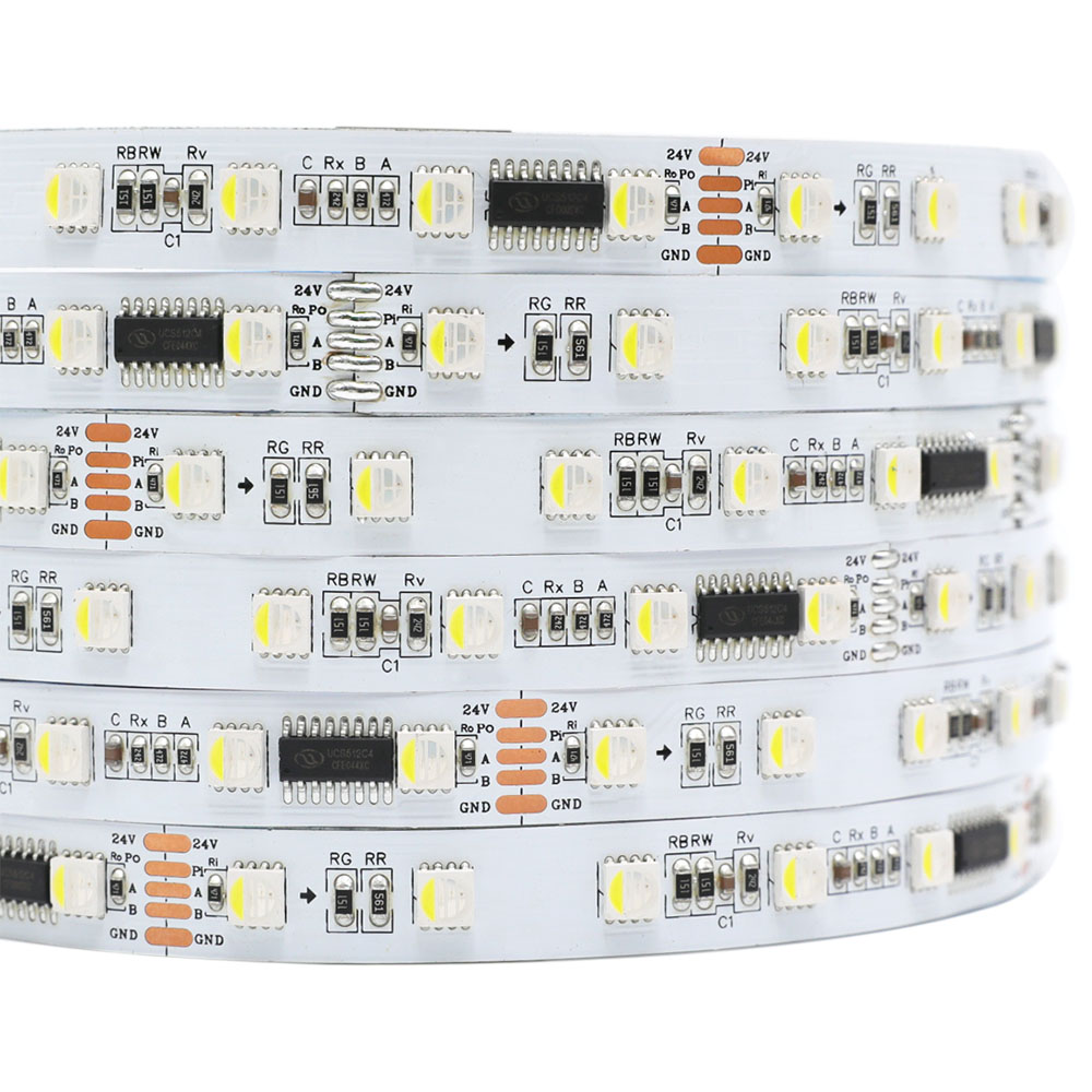DMX512 RGBW DC24V 300LEDs Dream Color Programmable Parallel signal - HTTP Breakpoint Resume Transmission Matrix Control Flex LED Strip Lights